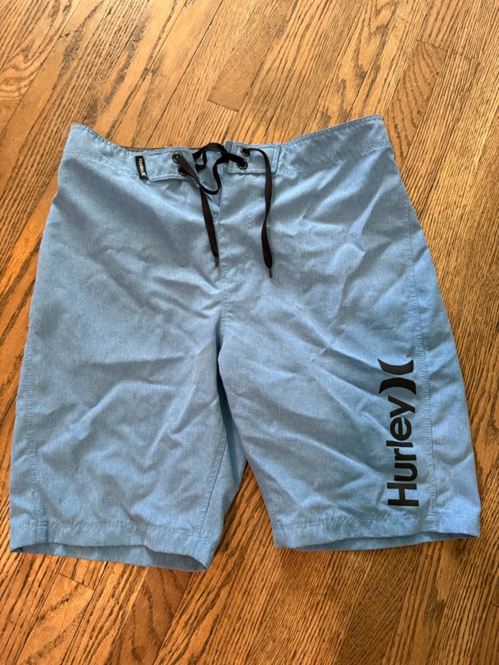 Hurley Light Blue Kids Boardshorts with Black Drawstring
